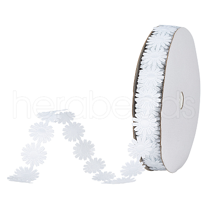 Flower Polyester Ribbons OCOR-PH0001-10-WH-1