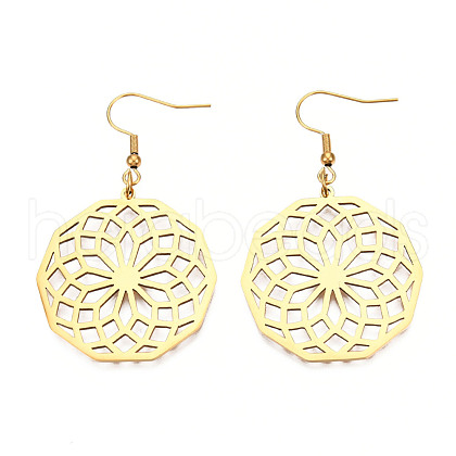 201 Stainless Steel Dangle Earrings STAS-S105-JN606-2-1
