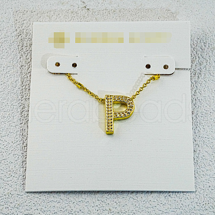 Brass Initial Pendant Necklaces for Women FS-WG8E27F-16-1