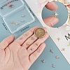 Beebeecraft 20Pcs 2 Colors Brass Clear Cubic Zirconia Charms FIND-BBC0002-16-3