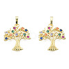 Brass Micro Pave Colorful Cubic Zirconia Pendants ZIRC-N039-245-2
