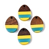 Epoxy Resin & Walnut Wood Pendants RESI-N039-121B-1