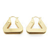 Brass Multi-Layer Triangle Hoop Earrings for Women EJEW-N011-90-2