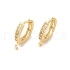 Brass Huggie Hoop Earring Findings KK-L152-20G-1