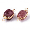 Natural Agate Links Connectors G-T131-99D-2