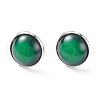 Plain Dome/Half Round Resin Stud Earrings for Women EJEW-JE04799-4