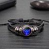 12 Constellations Cowhide Leather Multi-strand Braided Bracelets WG695F5-05-1