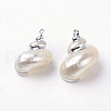 Electroplated Spiral Shell Pendants BSHE-YW0001-07P-1