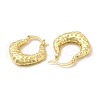Rack Plating Brass Rhombus Hoop Earrings for Women EJEW-G342-03G-2