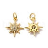 Rack Plating Eco-Friendly Brass Micro Pave Cubic Zirconia Pendants KK-A177-09G-1
