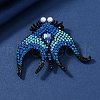 Manta Ray Alloy Rhinestone Brooches PW-WGC7FBE-06-1