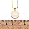 Rack Plating 11:11 Number Brass Enamel Pendants Necklaces NJEW-NH0001-05G-5