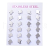 304 Stainless Steel Puppy Stud Earrings EJEW-H368-28P-3