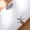 Brass Open Cuff Bangles for Women BJEW-R024-01P-1
