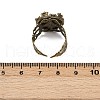 Cuff Brass Ring Cabochon Settings KK-G020-A-4