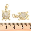 Brass Pave Clear Cubic Zirconia Pendants KK-U009-12F-G-3