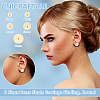 Unicraftale 50Pcs 5 Styles Brass Studs Earrings Finding KK-UN0003-33-5