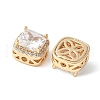 Brass Micro Pave Cubic Zirconia Beads KK-A253-20G-04-2