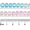 Transparent Painted Glass Beads Strands X1-DGLA-A034-T8mm-A21-3
