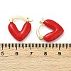 Brass Enamel Hoop Earrings EJEW-R032-05G-5