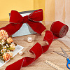 10 Yards Single Face Velvet Ribbon OCOR-WH0092-39B-5