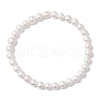 Shell Pearl Round Beaded Strech Bracelets for Women BJEW-JB11806-2