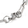 Anti-Tarnish 201 Stainless Steel Oval Link Chain Necklace & Bracelets Set SJEW-G083-01P-3