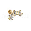 G23 Titanium with Clear Cubic Zirconia Threadless Labrets WG006A0-02-1