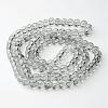 Drawbench Transparent Glass Round Beads Strands X-GLAD-Q012-8mm-09-2