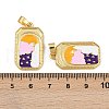 Brass Enamel Pendants KK-L190-016G-01-3