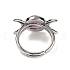 Natural Amethyst Adjustable Rings RJEW-K271-01P-07-3