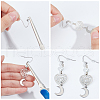 SOFPLATE 200Pcs 304 Stainless Steel Earring Hooks STAS-SP0001-44-6