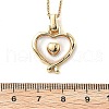 Heart 304 Stainless Steel Cat Eye Pendant Necklaces for Women NJEW-D288-06G-3