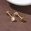 304 Stainless Steel Opal Stud Earrings EJEW-B143-01G-01-3
