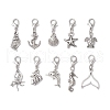 Ocean Animals Tibetan Style Alloy Pendants Decorations HJEW-JM03202-2