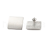 304 Stainless Steel Square Stud Earrings for Women EJEW-U020-16G-1