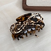 Leopard Bowknot Cellulose Acetate(Resin) Claw Hair Clips PW-WGD5118-01-1