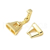 Brass Micro Pave Cubic Zirconia Fold Over Clasps KK-P290-21G-2