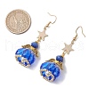 Angel Star Handmade Glass Seed Beads & Glass Dangle Earrings for Women EJEW-MZ00393-02-3