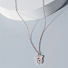 Tooth Shape 201 Stainless Steel Pendant Necklaces for Women FS-WG21FEE-01-1