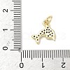 Brass Micro Pave Cubic Zirconia Charms ZIRC-I356-13G-02-3