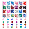 DICOSMETIC 480Pcs 24 Colors Drawbench Glass Round Beads GLAD-DC0001-01-1