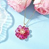 Glass Pendant Necklaces NJEW-MZ00112-08-1