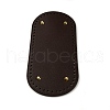 Oval PU Leather Knitting Crochet Bags Nail Bottom Shaper Pad PURS-WH0001-63C-2
