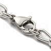 304 Stainless Steel Bowknot Link Chain Bracelet BJEW-C042-06P-3
