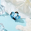 Seed Beads Beaded Charms PALLOY-MZ00382-3