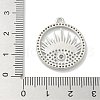 Rack Plating Brass Micro Pave Cubic Zirconia Pendants KK-L224-049P-3
