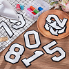Number 0~9 Towel Embroidery Style Cloth Iron on/Sew on Patches PATC-WH0005-39-5