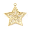 Brass Micro Pave Cubic Zirconia Charms KK-P228-44G-2