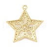 Brass Micro Pave Cubic Zirconia Charms KK-P228-44G-2